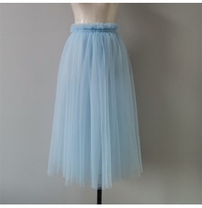 adult  women Pink white blue black modern dance ballet dance Tutu skirts for women modern dance mid-length ballet performance skirt