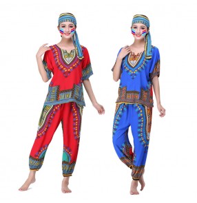 African drummer performance dresses printed southeast styles Thailand folk cosplay dance costumes for women female