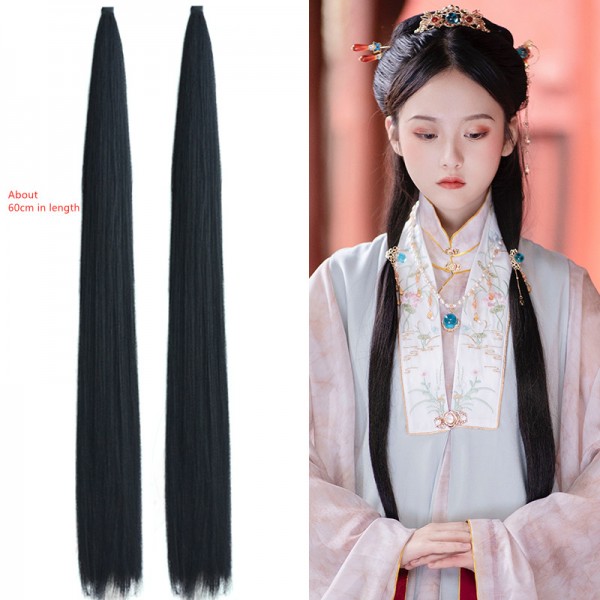 Ancient chinese han tang dynasty princess empress hair extension for women  girls hanfu wig hair bundle hair row COS ancient style photo studio photo  fairy hair style