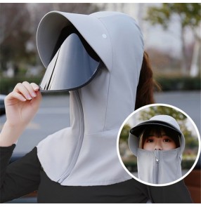 Anti-spray droplet hat with face shield for kids adult dust direct splash proof full face uv sun protection protective cap for kids and women