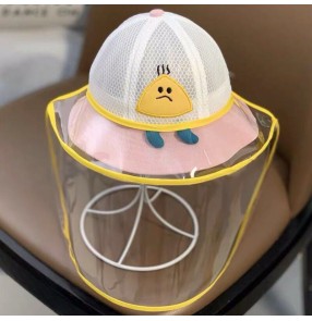 anti-spray saliva Baby hat child fisherman hat with face shield dust proof sunscreen isolation protective cap toddlers hat