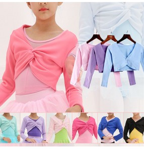 Autumn winter dance warm cape for children's dance girls long-sleeve velvet outerwear exercise clothes for children exercise shawl top for kids