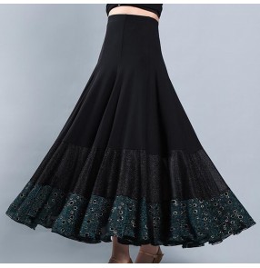 Ballroom dancing skirt for women stage performance waltz tango dance skirts