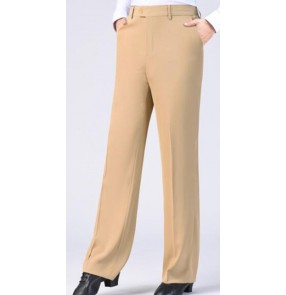 Black khaki Navy Grey Latin Ballroom dancing pants for men male competition waltz tango foxtrot dance long trousers for man