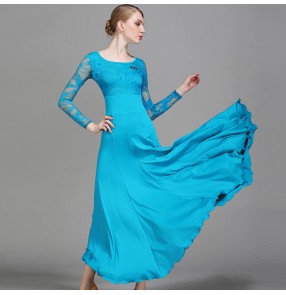 Bllroom dresses long length women's girls ballroom tango performance competition dresses