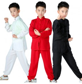 Boy chinese kung fu clothing wushu Martial arts stage performance clothes children Taekwondo Practice training Kung Fu suit  for boy girls