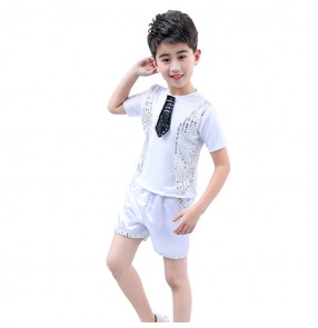 Boy jazz modern dance costumes singers hiphop school show stage performance outfits costumes