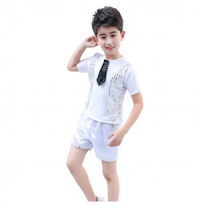 Boy jazz modern dance costumes singers hiphop school show stage performance outfits costumes