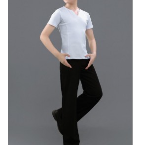 Boy latin dance shirts and pants ballroom latin dance pants and tops for kids children modern dance costumes