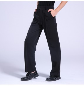 Boys children black Latin Ballroom Dance Pants men Modern Dance Adult Ballroom Dance trousers Children competition Latin Dance Pants