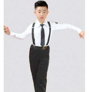 Boys Latin Dance Clothes Competition Professional Boys latin shirt latin dance pants Children's Regulations Grade Examination Dance Costume 