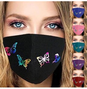 Butterfly pattern reusable face masks for unisex washable mouth mask stage performance photos video shooting mask for female