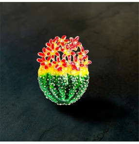 Cactus brooch Cactus corsage jacket clothing suit accessories pins