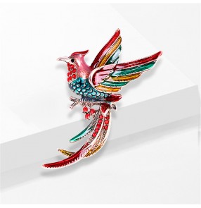 Cartoon bling brids Brooch for women and men bird painted temperament brooch coat accessories clothing accessories pin buckle