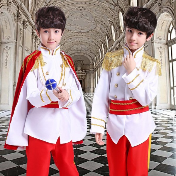 Child boys anime game drama cosplay costumes king prince masquerade dress  up role playing robes outfits