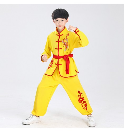 Chinese Kung Fu Wushu Martial Arts Uniform Tai Chi Short Sleeve Clothing  Kids