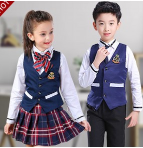 Children England style chorus costume host singers kindergarten recitation primary middle school student stage performance dress