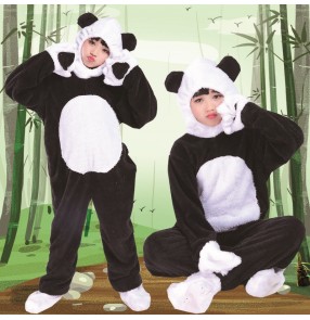 Children Giant panda Performance costumes Kung Fu Panda Baby Cartoon Animal Doll Modeling Performance jumpsuits for girls and boys