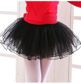 Children Girls Ballet Dance Tutu skirts kids performance pettiskirt white net gauze skirt girl ballet dancing skirt