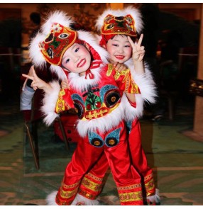 Children Girls stage performance tiger cospaly costume Kindergarten tiger doll baby Festive animal Tiger dance performance wear