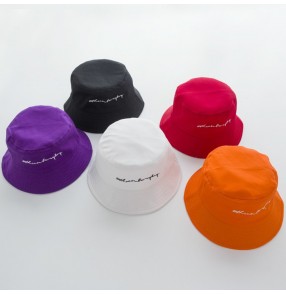 Children hiphop street dance cotton fisherman hat boys girls hip-hop trend performance model show hat gogo dancers performance accessories