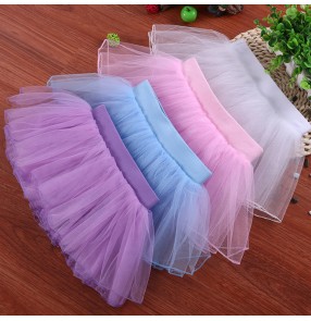 Children modern dance ballet tutu skirts stage performance gymnastics practice dance tulle skirts