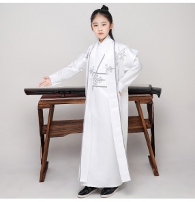 Children's chinese prince Hanfu for boy china ancient style knight boy swordsman knight warrior film cosplay photos shooting costumes