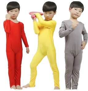 Children's dance gymnastics ballet clothes for boys girls one-piece ballet practice exercises clothes for children skin color tight-fitting base clothes bodybuilding clothes