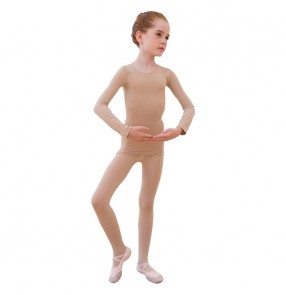 Children's flesh-colored Ballet latin dance primer invisible clothes dance practice clothes girls' tight  invisible underwear suit