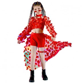 Children's jazz dance costumes model children catwalk fashion clothing photography girl dance costume Street dance rap gogo dancers outfits