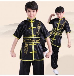 Children's martial arts clothing practice clothing short-sleeved Tai Chi competition Nanquan performance wushu clothing training clothing for boy girls