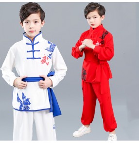 Children's martial arts performance clothing for boys and girls long-sleeved kung fu clothing children primary school students wushu practice taichi uniforms