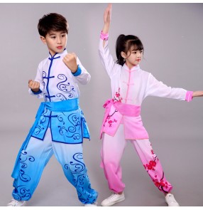 Children's martial arts taichi performance costumes fitness kungfu suit primary middle school students group training uniforms practice clothes