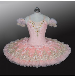 Children's pink professional ballet dresses TUTU skirt girls classical pancake ballerina ballet dance costumes Sleeping Beauty stage costume