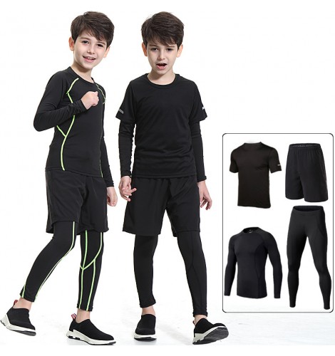 Children's tights running fitness suit boys juninor quick-drying clothes  basketball football soccer sports training clothes
