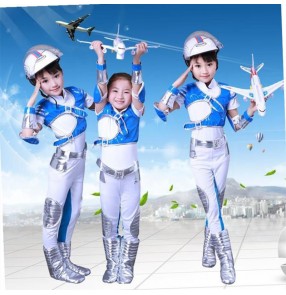 Children sky Dream performance clothing boys astronaut performance suit photos shooting drama cosplay Aerospace space suit performance outfits