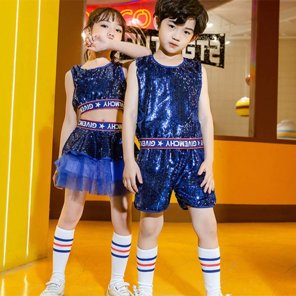 Street Dance Wear Costume Girls Tutu Dress Sequins Kids Hip Hop Jazz Outfits  | eBay