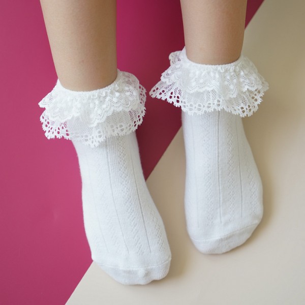 Sock Children Dance Socks Latin Dance Frilly lace Socks Socks Girl