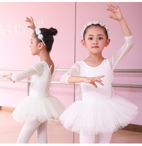 Children white pink butterfly angel wings ballet dance costume girls tutu skirts pettiskirt performance dress long sleeve performance butterfly wings princess dress