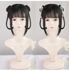 Chinese ancient style Lolita Wig princess fairy cosplay wig hanfu ancient style costume cute girl full wig 