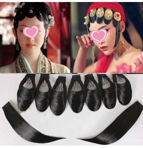 Chinese ancient traditional pecking opera drama performance hair bangs with hair temple