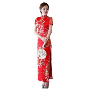 Chinese dress china traditional qipao dress oriental style cheongsam dress miss etiquette model show performance dress