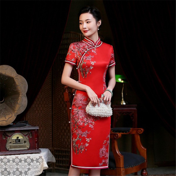 oriental silk dress