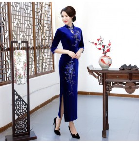 Chinese dresses qipao dress oriental style chinese traditional cheongsam dresses performance dresss