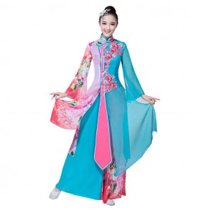 Chinese folk dance costumes for women competition stage performance yangko fairy photos dynasty drama cosplay dancing costumes