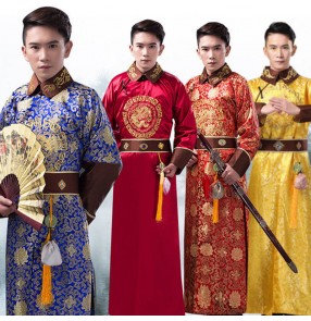 Chinese folk dance costumes Qing dynasty costume male Belle elder brother costume swordsman warrior prince robe emperor knight costume film and television photography costume