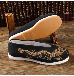 Chinese folk dance dragon ancient drama cosplay flats printed flats comfortable fitness martial art stage performance shoes