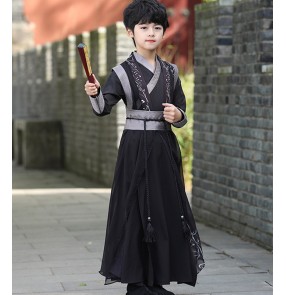 Chinese hanfu for boy tang Han Ming wei jin ancient traditional prince costume for kids film anime drama halloween xmas party swordsman warrior cosplay robes