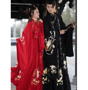 Chinese hanfu for women and men chinese ancient tang han dynasty empress phoenix dresses emperor film drama cosplay dresses performance photos video shooting robes 