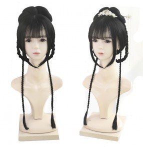 Chinese lolita style wig ancient traditional fairy princess  drama film cosplay wig with air bangs 80cm
